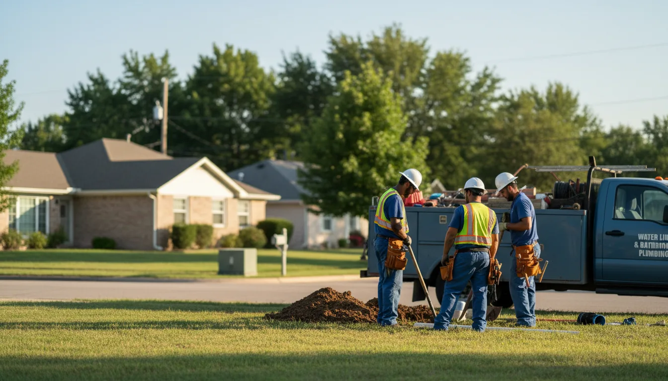Residential water line and bathroom plumbing service in Whiteface, TX